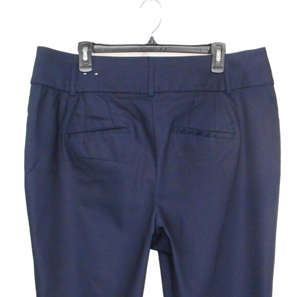 Lane Bryant Pants 16 Blue Cotton Blend Stretch Capri Pockets Slits Casual - Picture 6 of 12